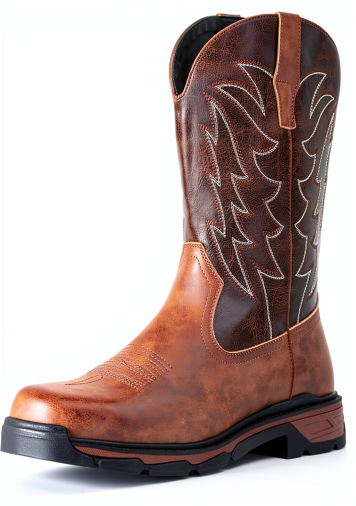 Men's Western work boots with classic design