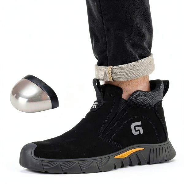 Steel Toe Work Boots Pavo Suede 3005 Black Men-3