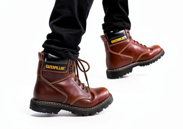 Caterpillar Leather Work Boots Mens Safety Comfort Durable-7