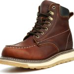 Steel Toe Work Boots Mens Safety Durable Leather-0