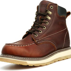 Steel Toe Work Boots Mens Safety Durable Leather-0