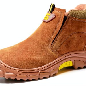 Steel Toe Work Shoes GLANOUDUN Suede Leather Men-0