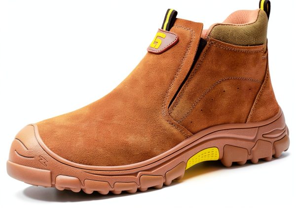 Steel Toe Work Shoes GLANOUDUN Suede Leather Men-0
