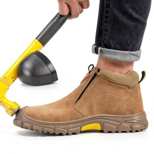 Steel Toe Work Shoes GLANOUDUN Men’s Safety Boots-2