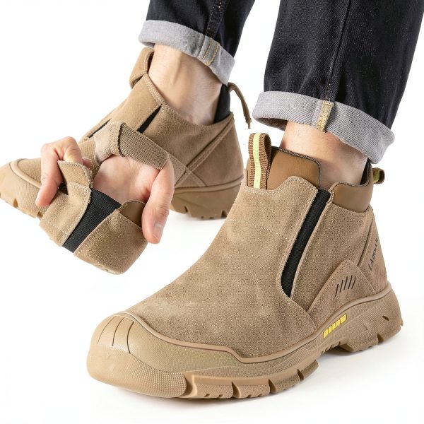 Steel Toe Work Shoes Pavo Men Slip-On Safety-4