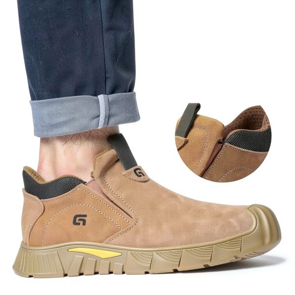 WorkGuard Steel Toe Welding Boots Men Suede-4