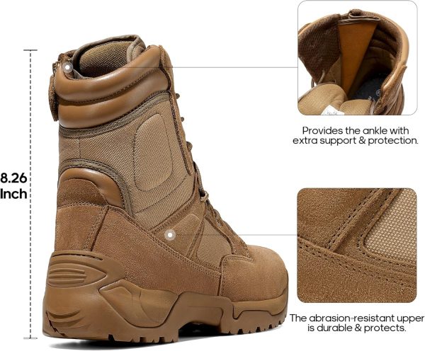 NORTIV 8 Men's Tactical Boots Sand Camo-3