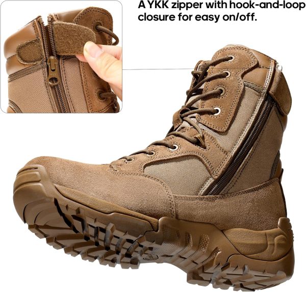 NORTIV 8 Men's Tactical Boots Sand Camo-2