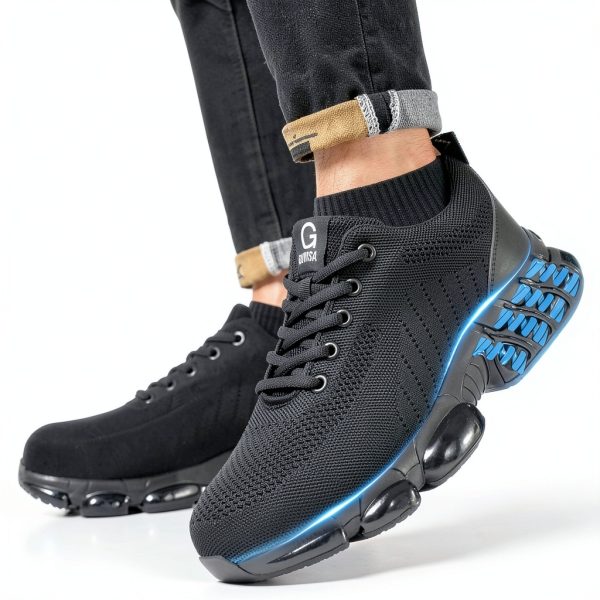 TANIELD Steel Toe Work Shoes Safety Air Cushion Mens-3