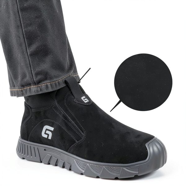 Steel Toe Work Boots Pavo Suede 3005 Black Men-2