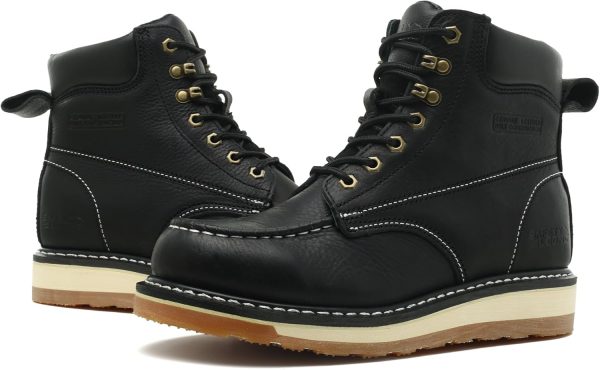 Pavo Steel Toe Work Boots Mens Safety Leather Construction-6