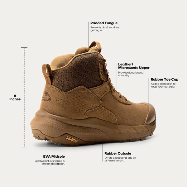 Men's Military Boots Waterproof Leather Tactical Coyote-6