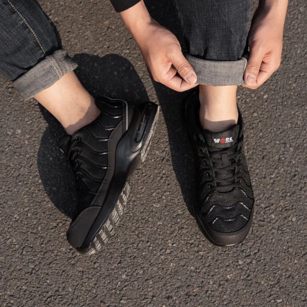 LARNMERN Steel Toe Sneakers Unisex Adult Work Shoes-1
