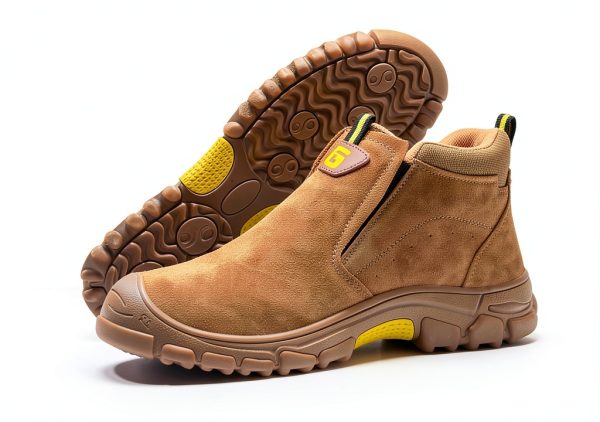 Steel Toe Work Shoes GLANOUDUN Suede Leather Men-6