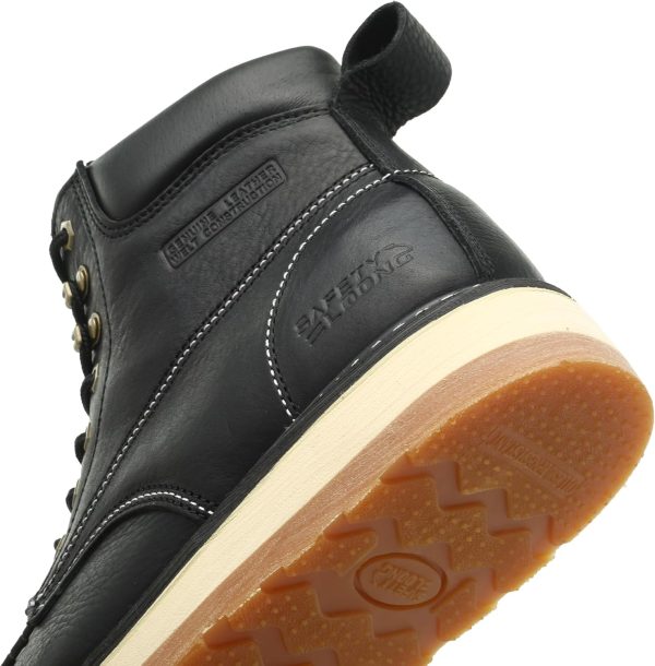Men Work Boots Full Grain Leather Slip Resistant Wedge-4