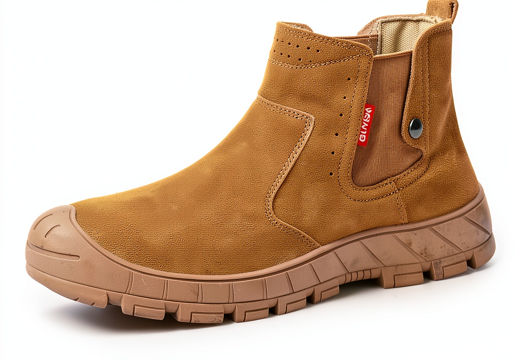 BrandX steel toe work boots on a construction site