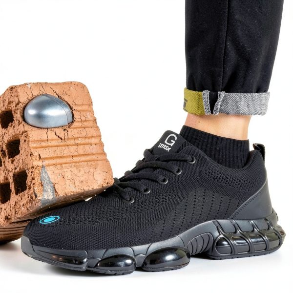 TANIELD Steel Toe Work Shoes Safety Air Cushion Mens-1