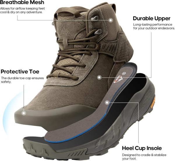 Men's Military Boots Waterproof Leather Tactical Work-7