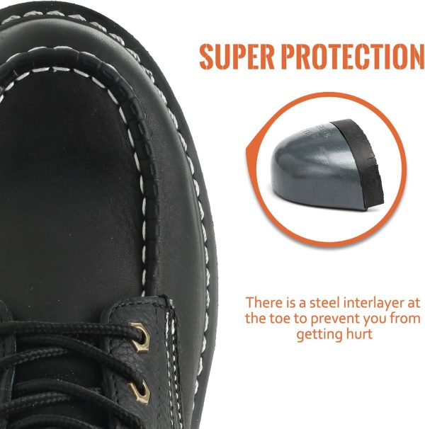 Pavo Steel Toe Work Boots Mens Safety Leather Construction-2
