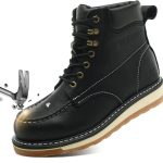 Pavo Steel Toe Work Boots Mens Safety Leather Construction-0