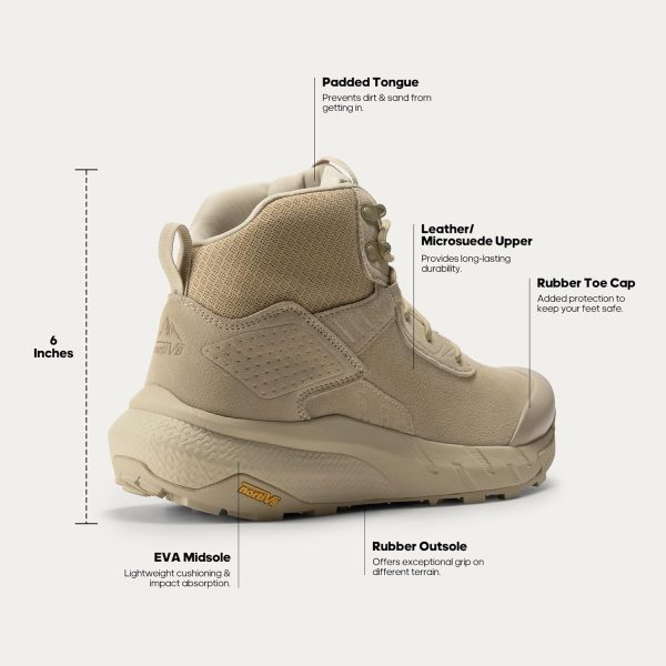 Men's Military Boots Waterproof Leather Tactical Work Boots-5