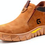 WorkGuard Steel Toe Welding Boots Men Suede-0