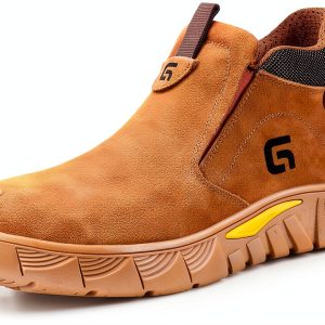 WorkGuard Steel Toe Welding Boots Men Suede-0