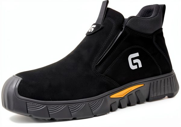 Steel Toe Work Boots Pavo Suede 3005 Black Men-0
