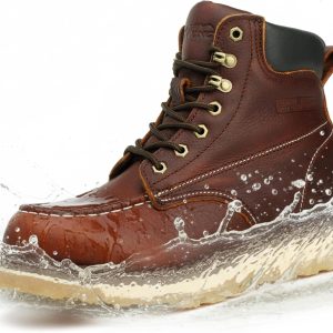 Pavo Work Boots Mens Waterproof Leather Steel Toe-0