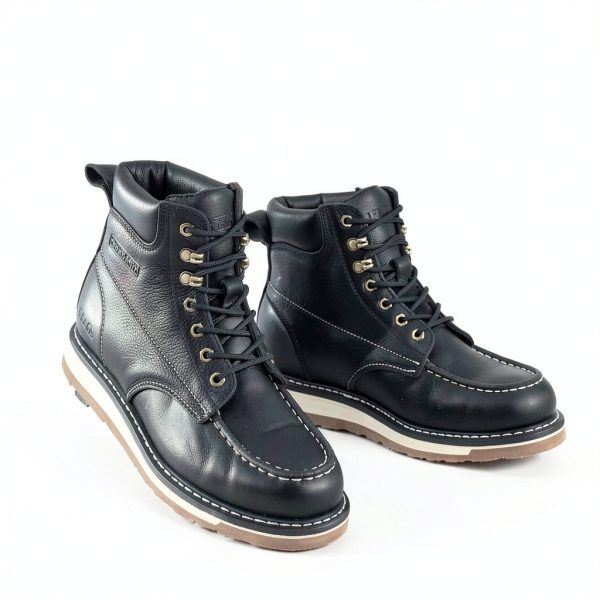 Men's Work Boots Leather Steel Toe Slip Resistant-1