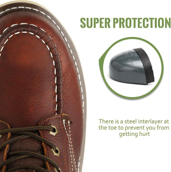 Steel Toe Work Boots Mens Safety Durable Leather-2