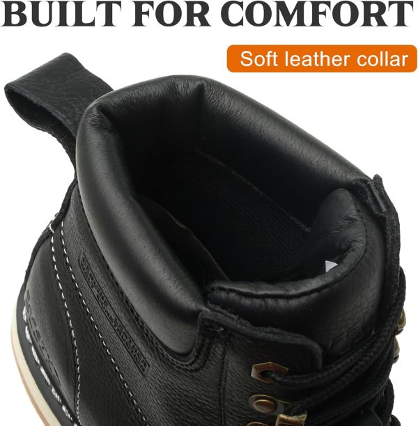 Pavo Steel Toe Work Boots Mens Safety Leather Construction-5