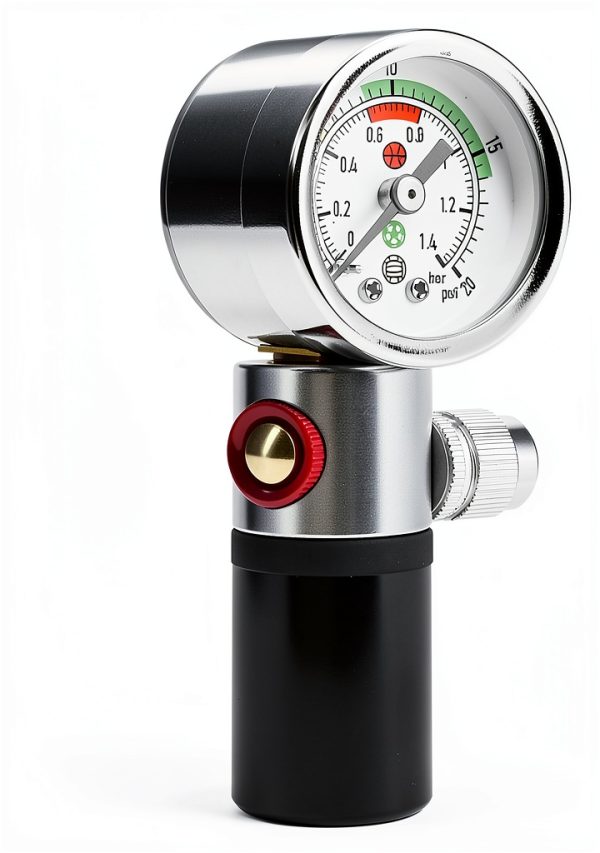 eBall Hand Pump Ball Inflator Black Aluminum Brass 20 PSI Portable-4