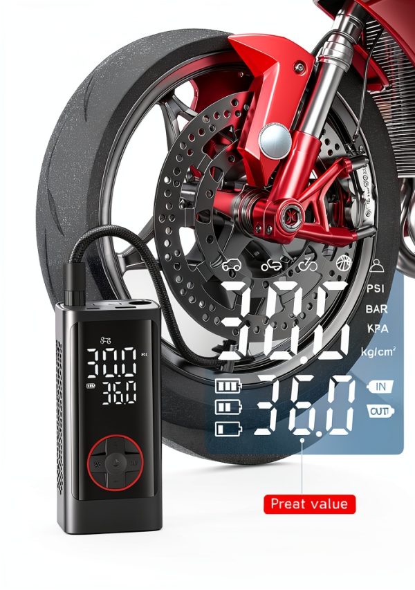 Pumptiva Portable Tire Inflator 1216 Jet Black 34L 150PSI Inflation-3