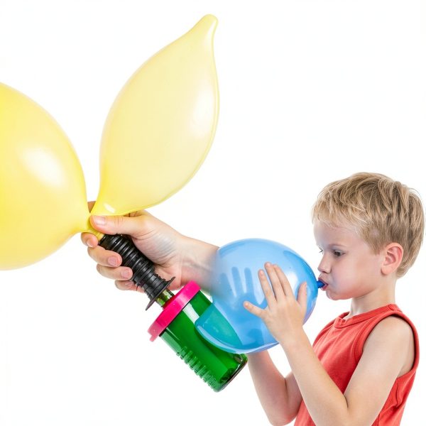 Doilomand Double-Action Balloon Hand Pump Lightweight Durable Inflator-3