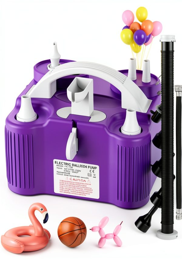 Wotalk Electric Balloon Pump TK-766 Purple 4-in-1 Inflator-0