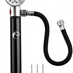 eBall Hand Pump Ball Inflator Black Aluminum Brass 20 PSI Portable-0